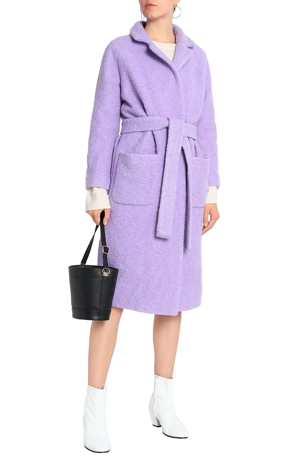 GANNI Fenn wool-blend bouclé coat