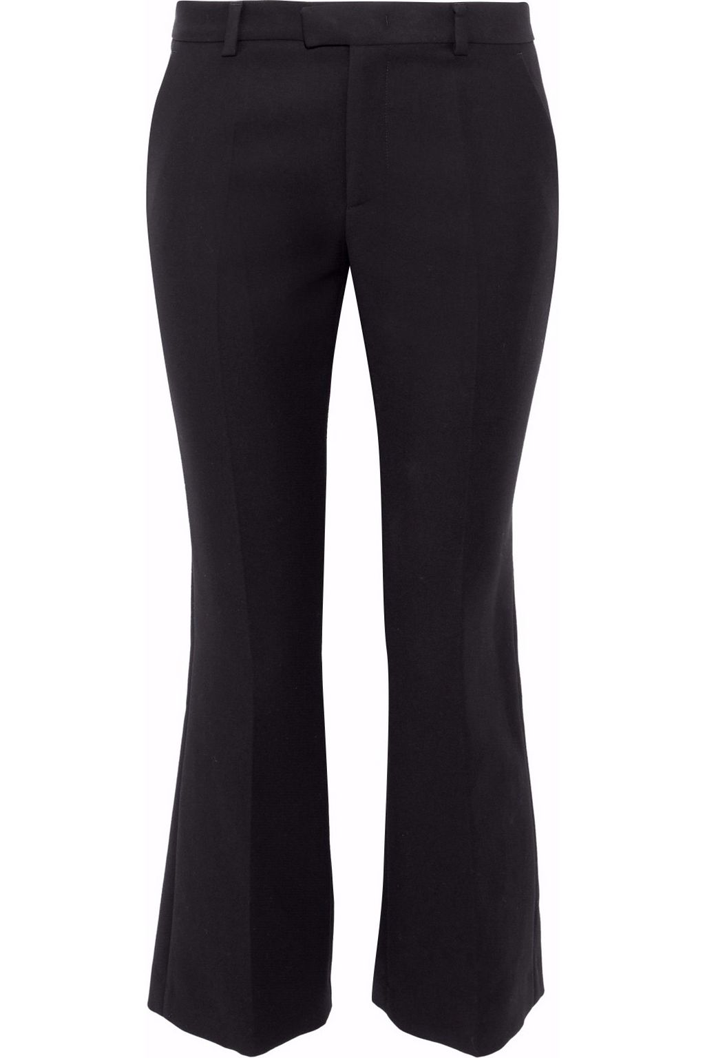 black cotton flare pants