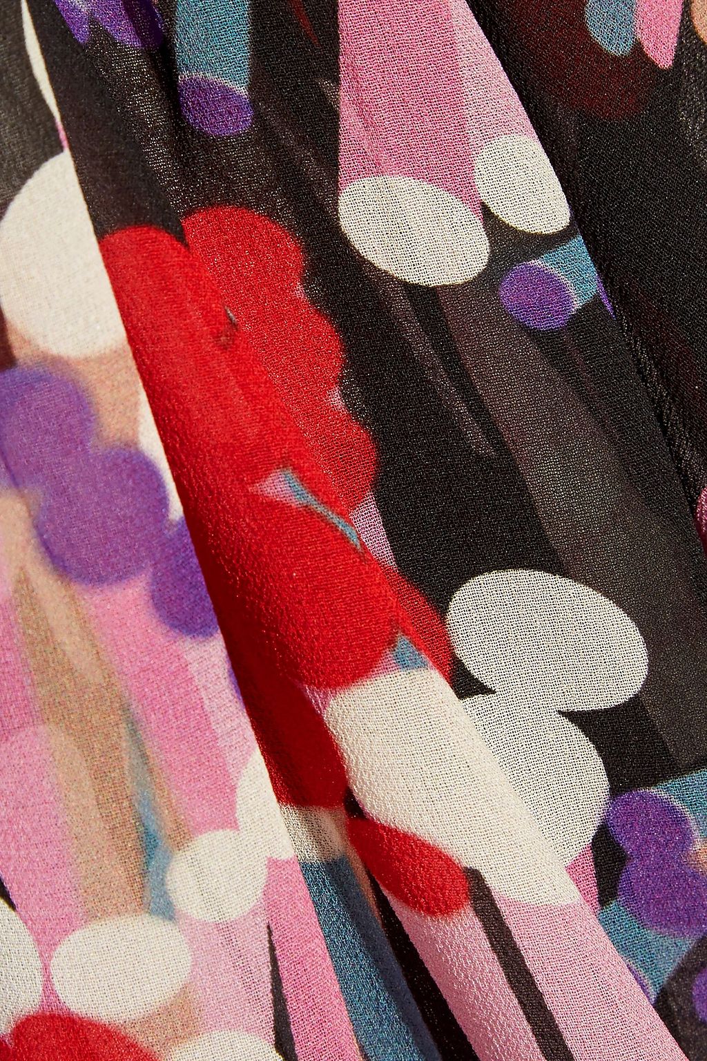 MARC JACOBS Belted printed silk-georgette wrap dress