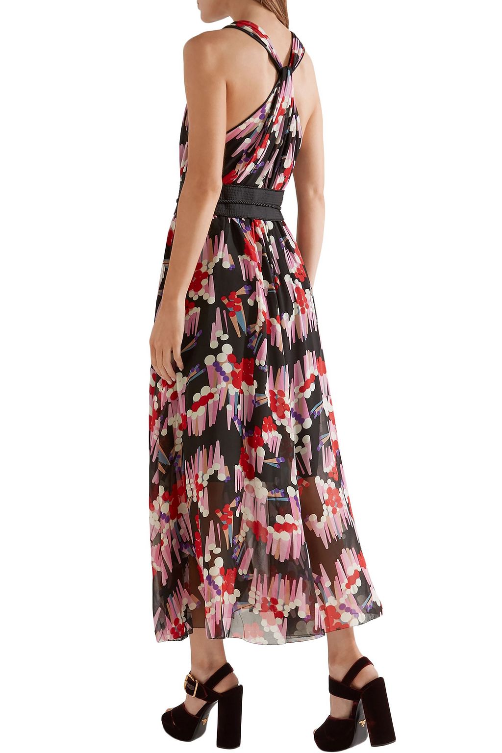 MARC JACOBS Belted printed silk-georgette wrap dress