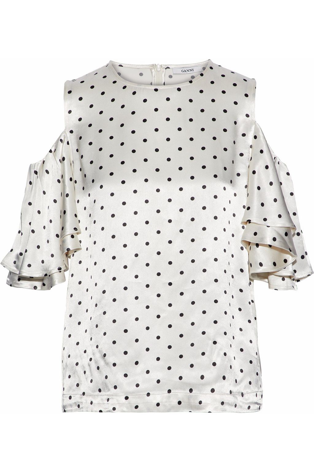 ganni leclair satin dress