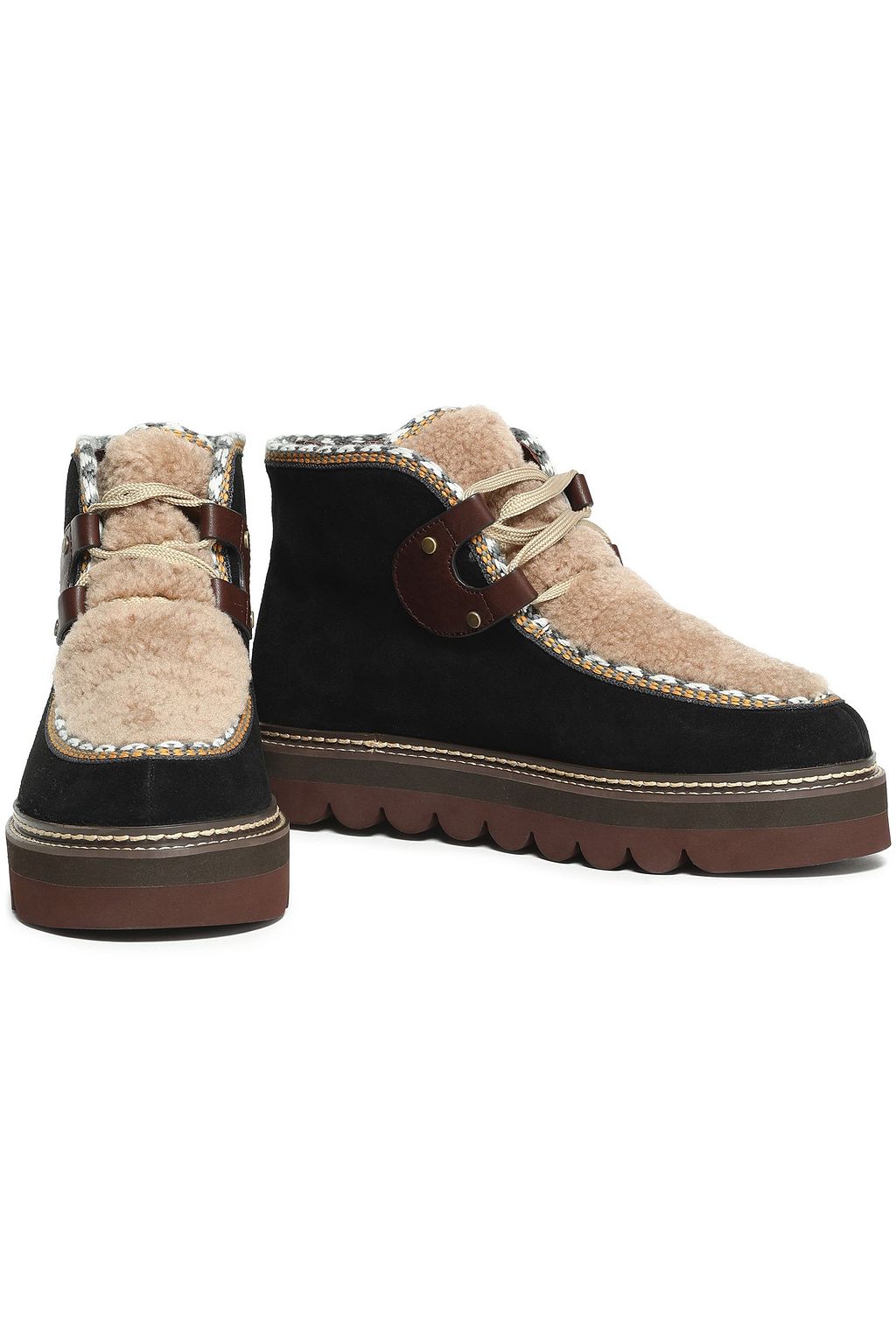 see by chloe shearling ankle boots