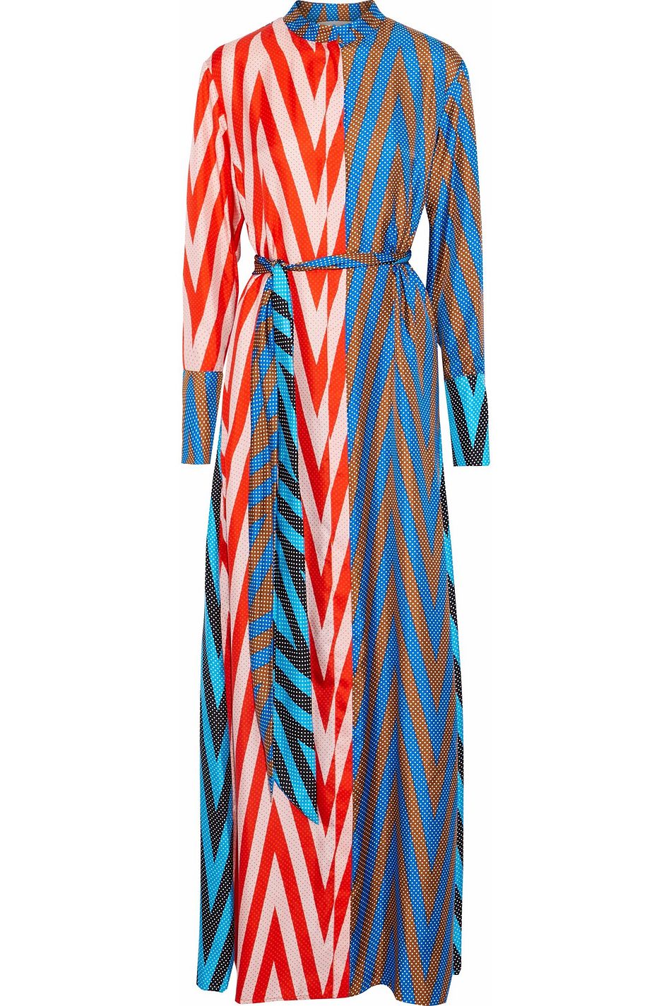 dvf paneled maxi dress