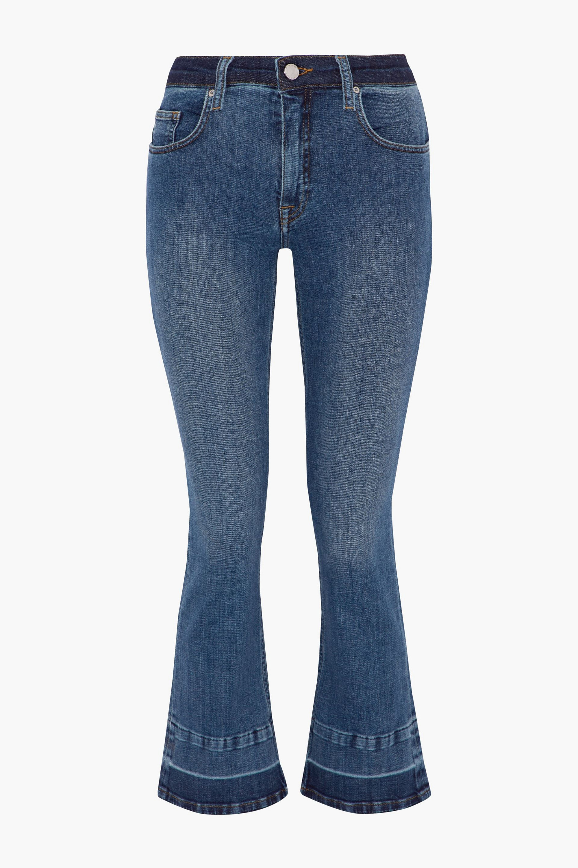 Victoria Victoria Beckham Faded mid-rise kick-flare jeans