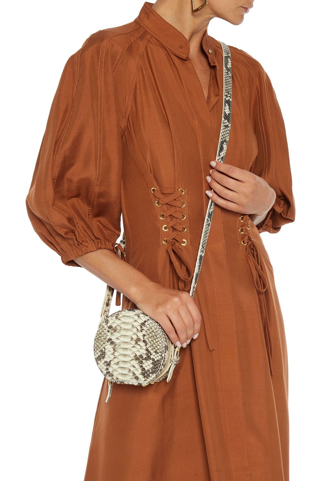 ZIMMERMANN Snake-effect leather shoulder bag