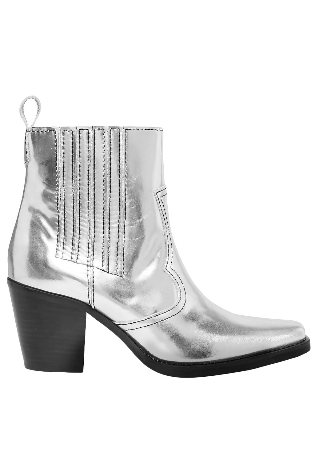 ganni callie boots white