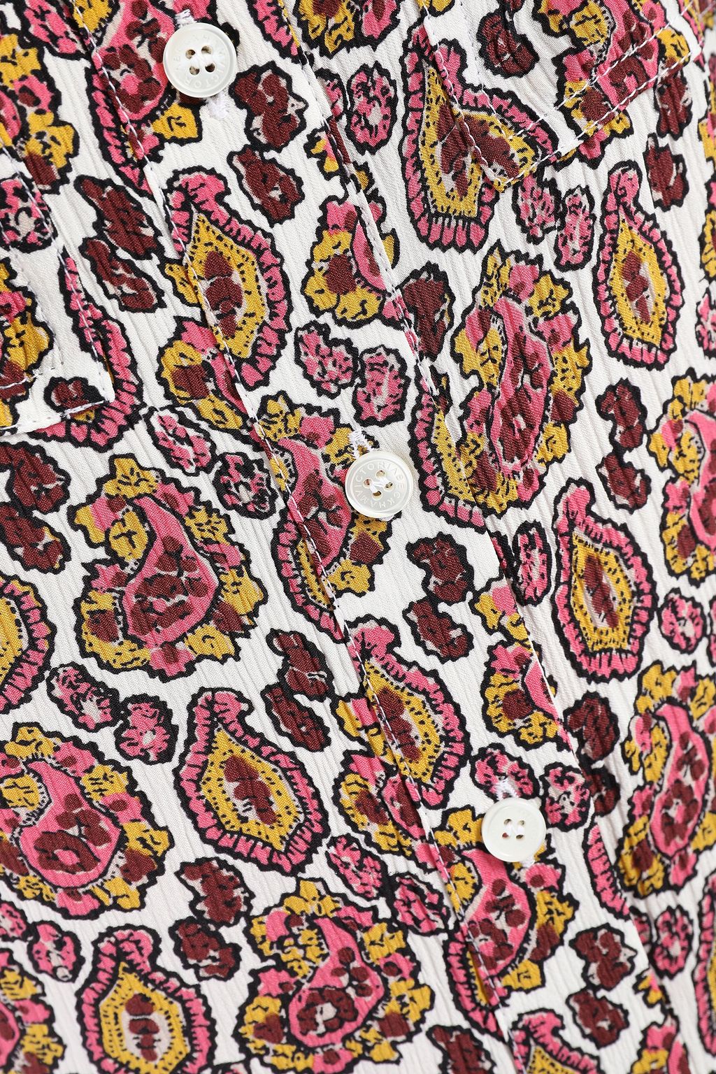 VICTORIA BECKHAM Printed silk-georgette shirt