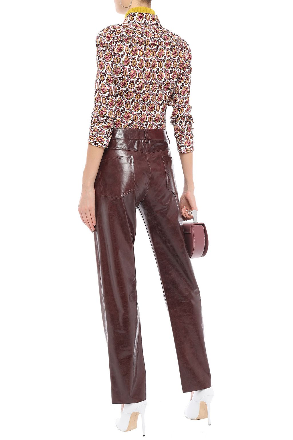 VICTORIA BECKHAM Printed silk-georgette shirt