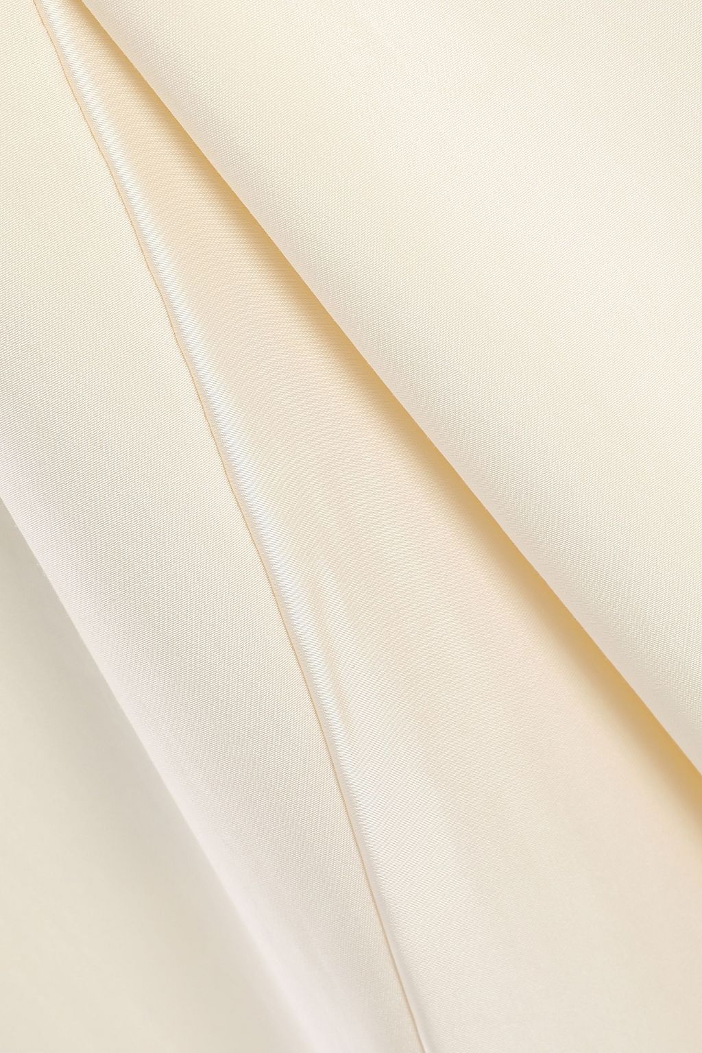 VICTORIA BECKHAM Asymmetric pleated satin-paneled silk-blend dress