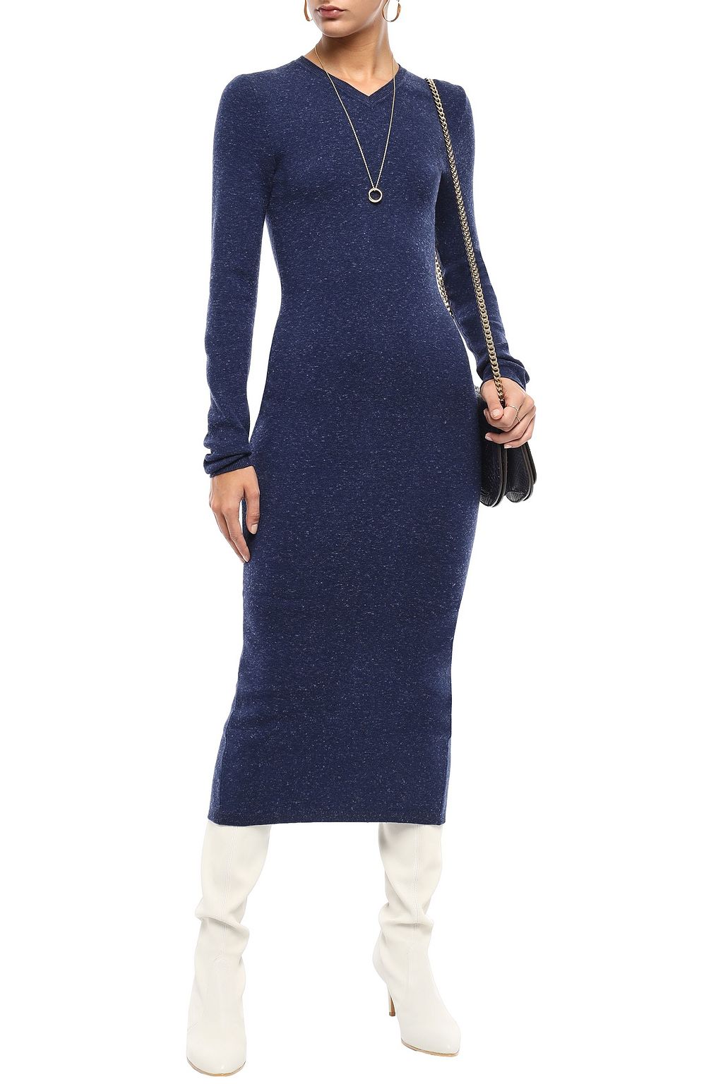 victoria beckham navy dress