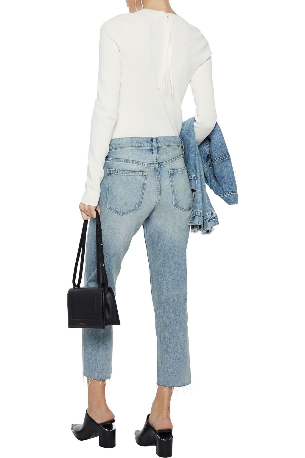 CURRENT/ELLIOTT The His cropped distressed boyfriend jeans