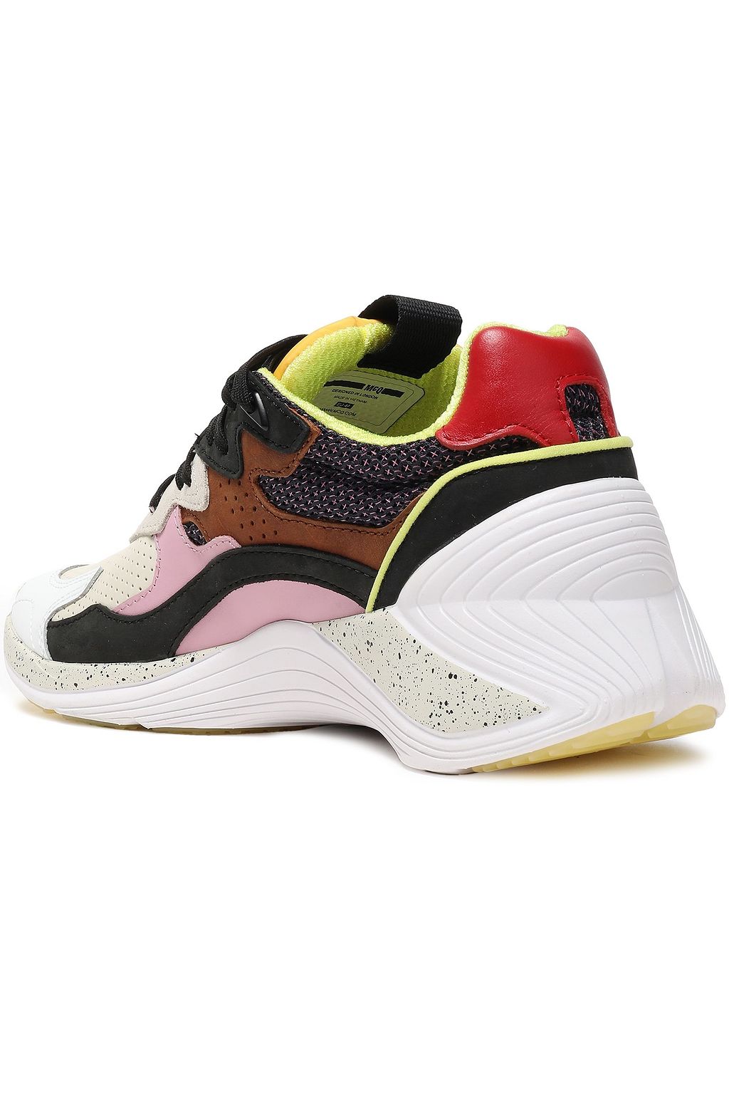 MCQ ALEXANDER MCQUEEN Daku color-block leather, suede and mesh sneakers