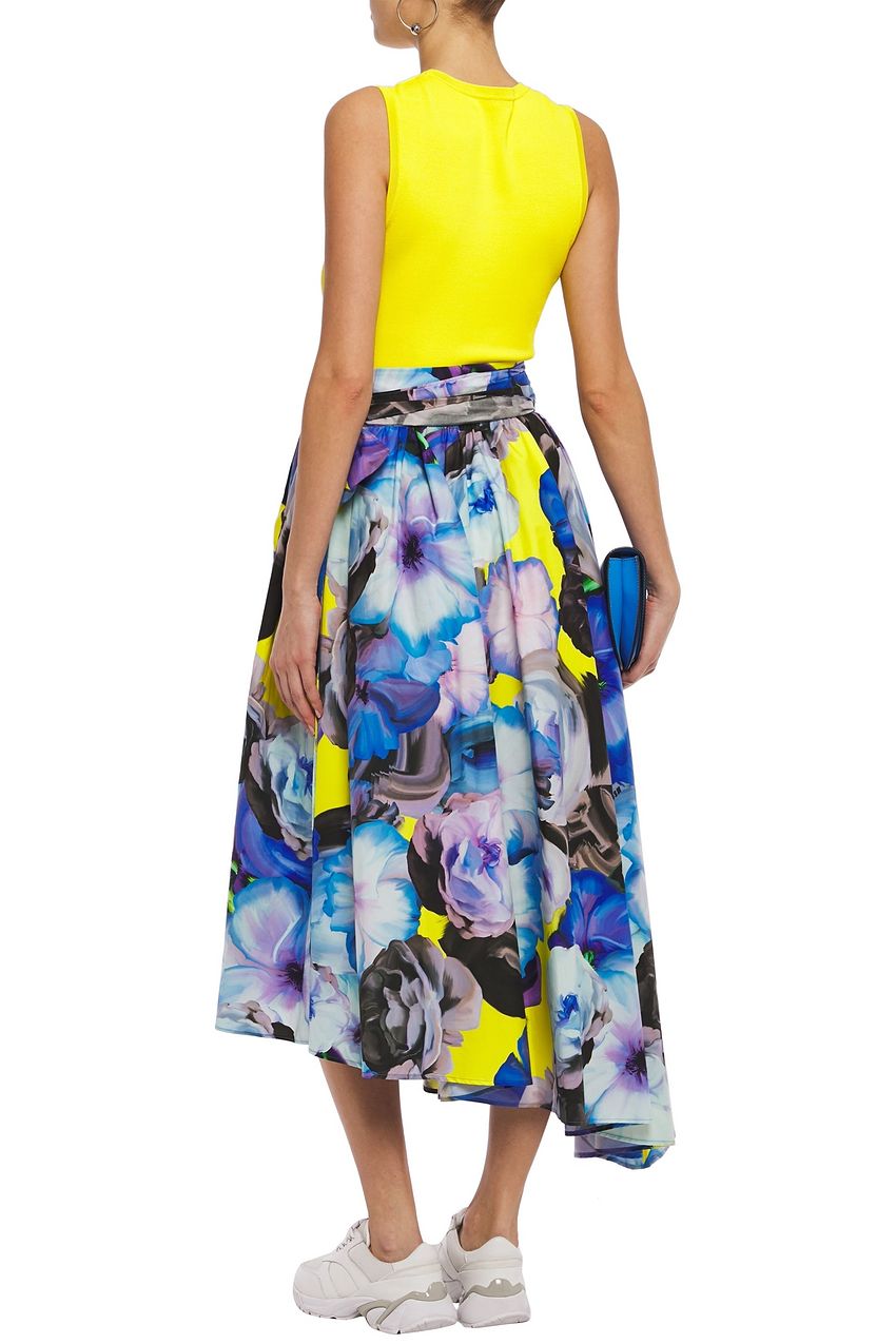 gathered asymmetrical skirt