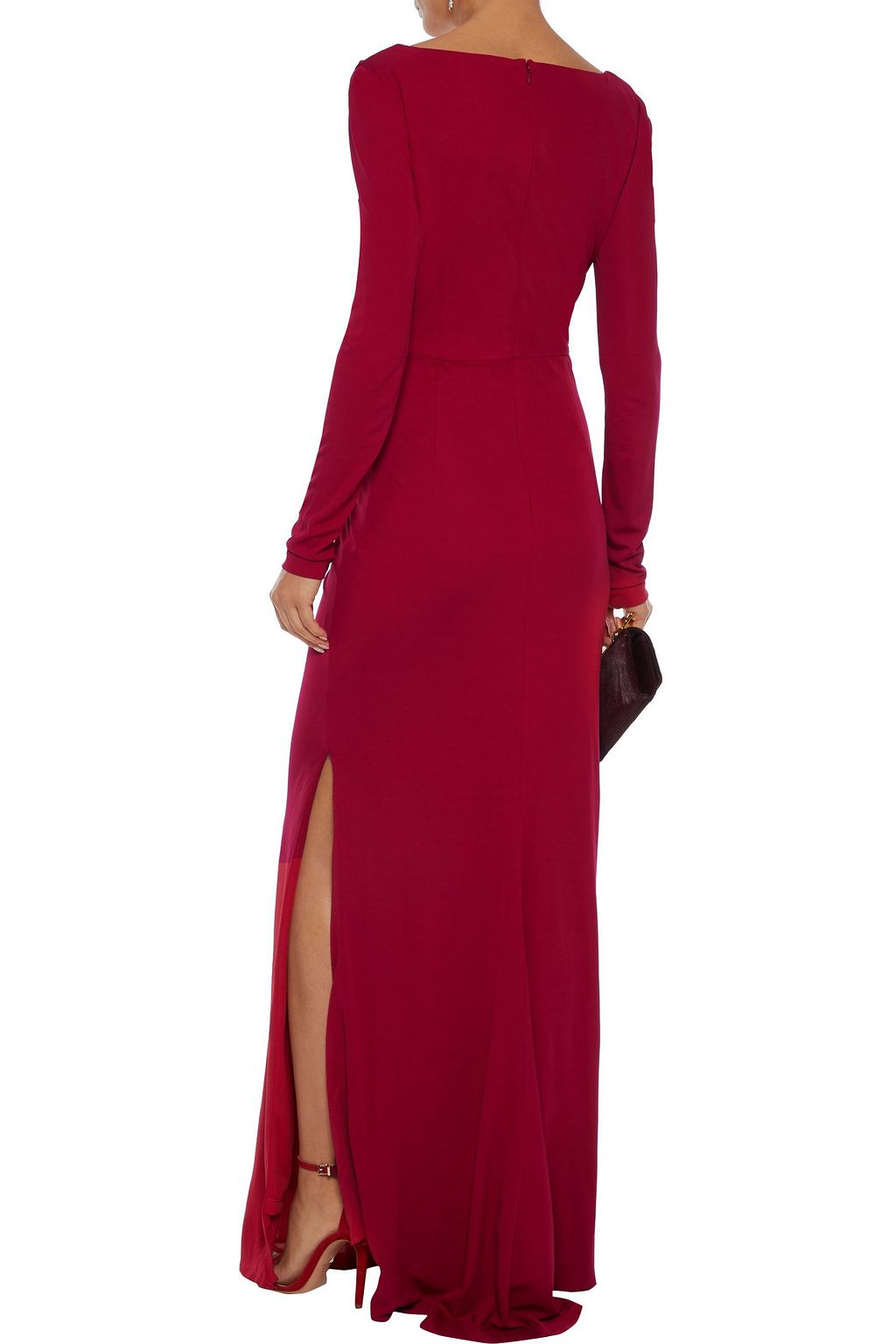 BADGLEY MISCHKA Asymmetric jersey gown