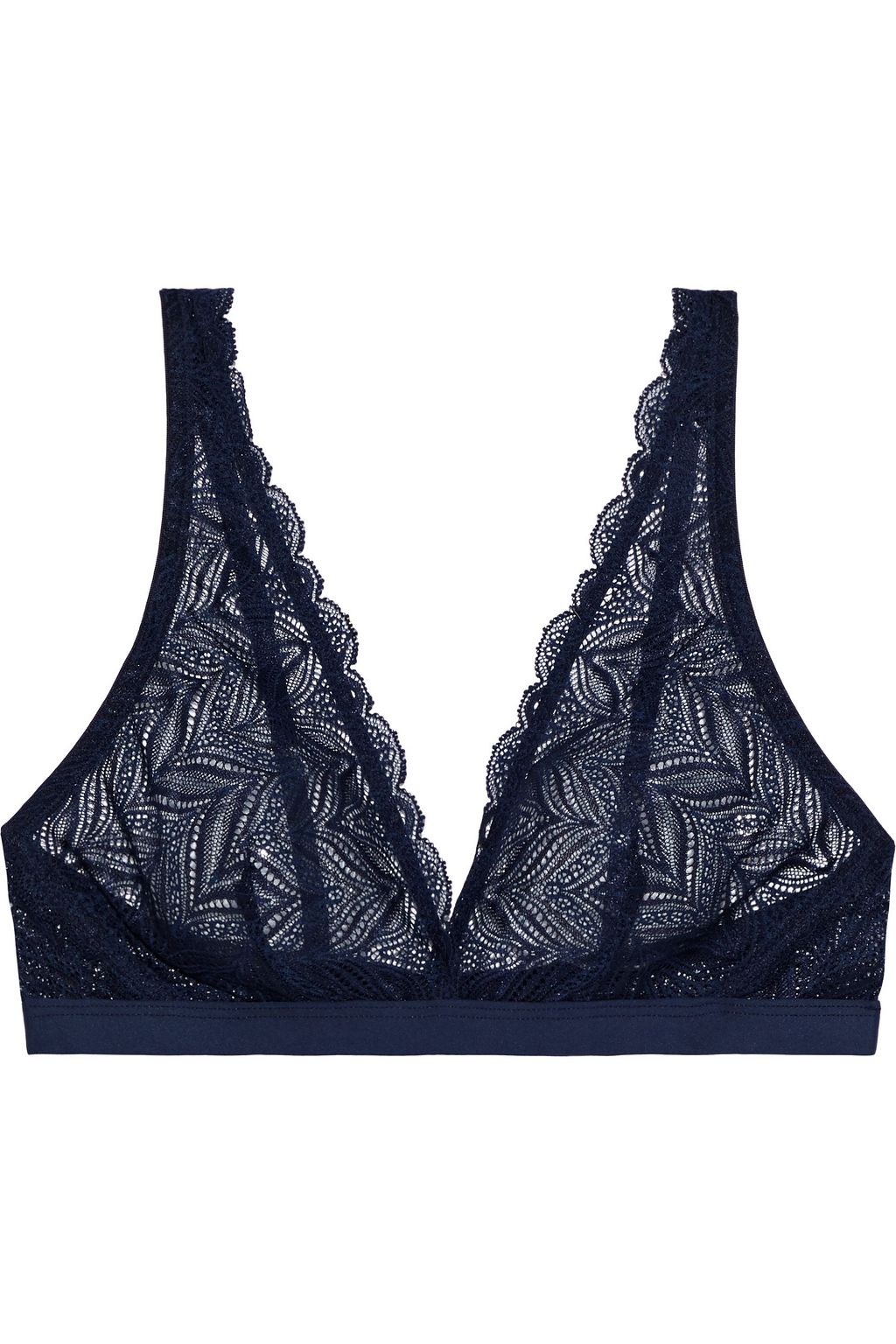 scalloped lace bralette