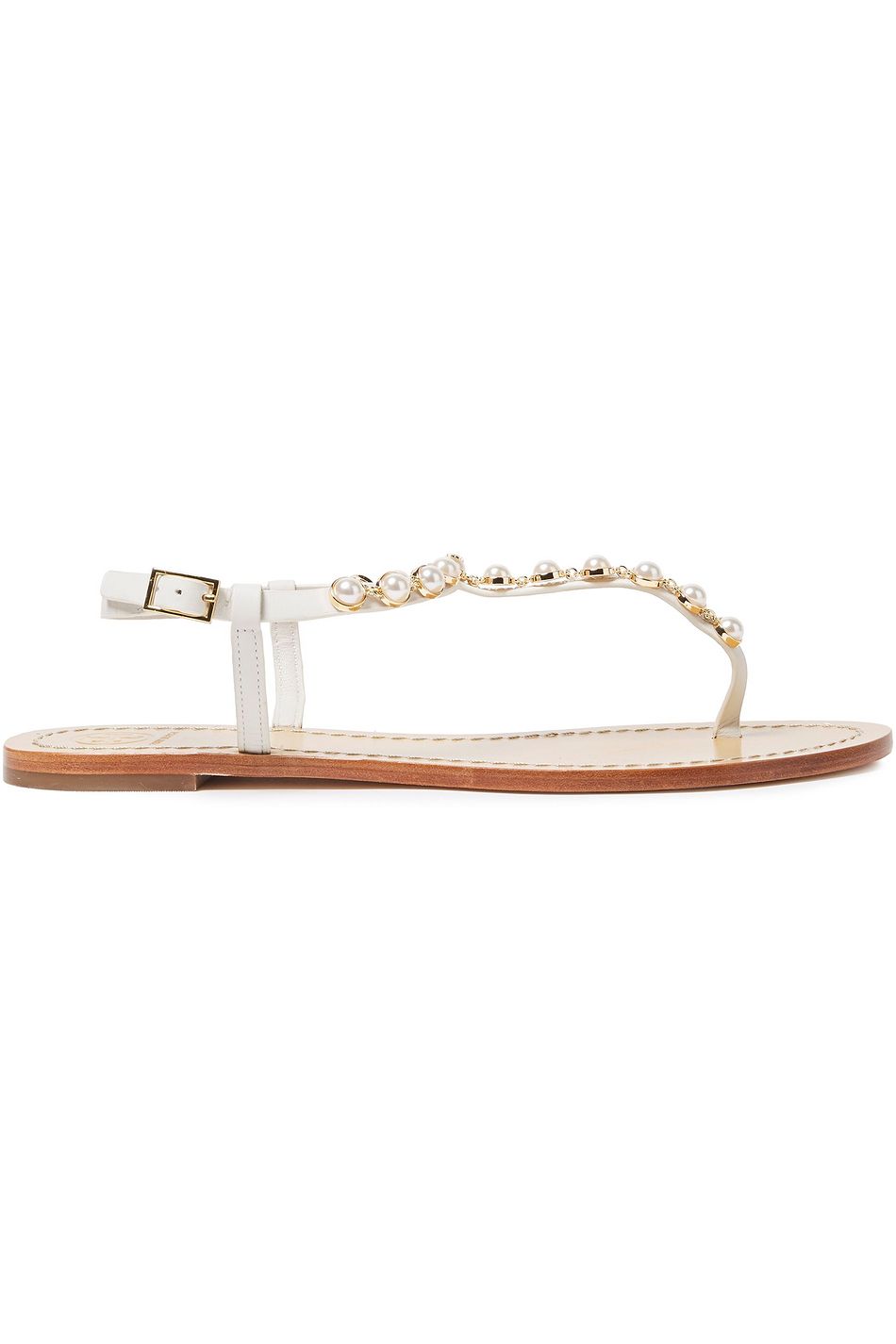 tory burch pearl flip flops