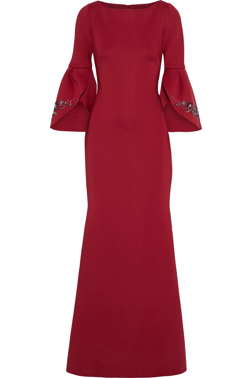 badgley mischka burgundy dress