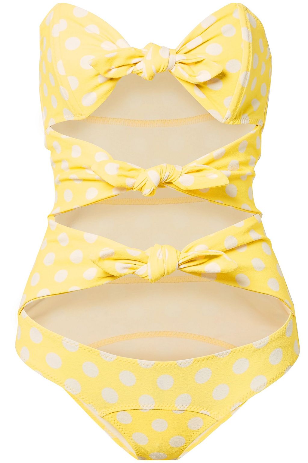 yellow polka dot swimsuit