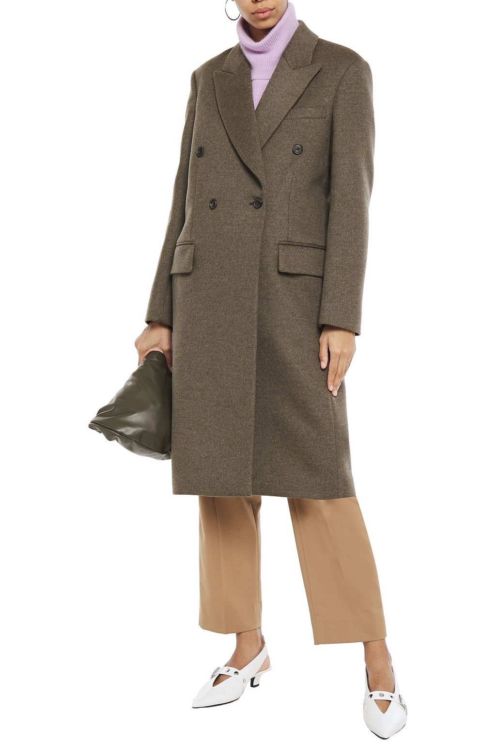 VICTORIA BECKHAM Double-breasted wool and cashmere-blend felt coat