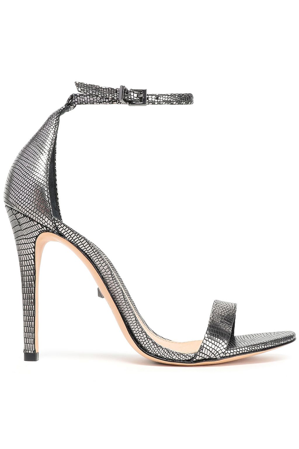 gunmetal grey sandals heel