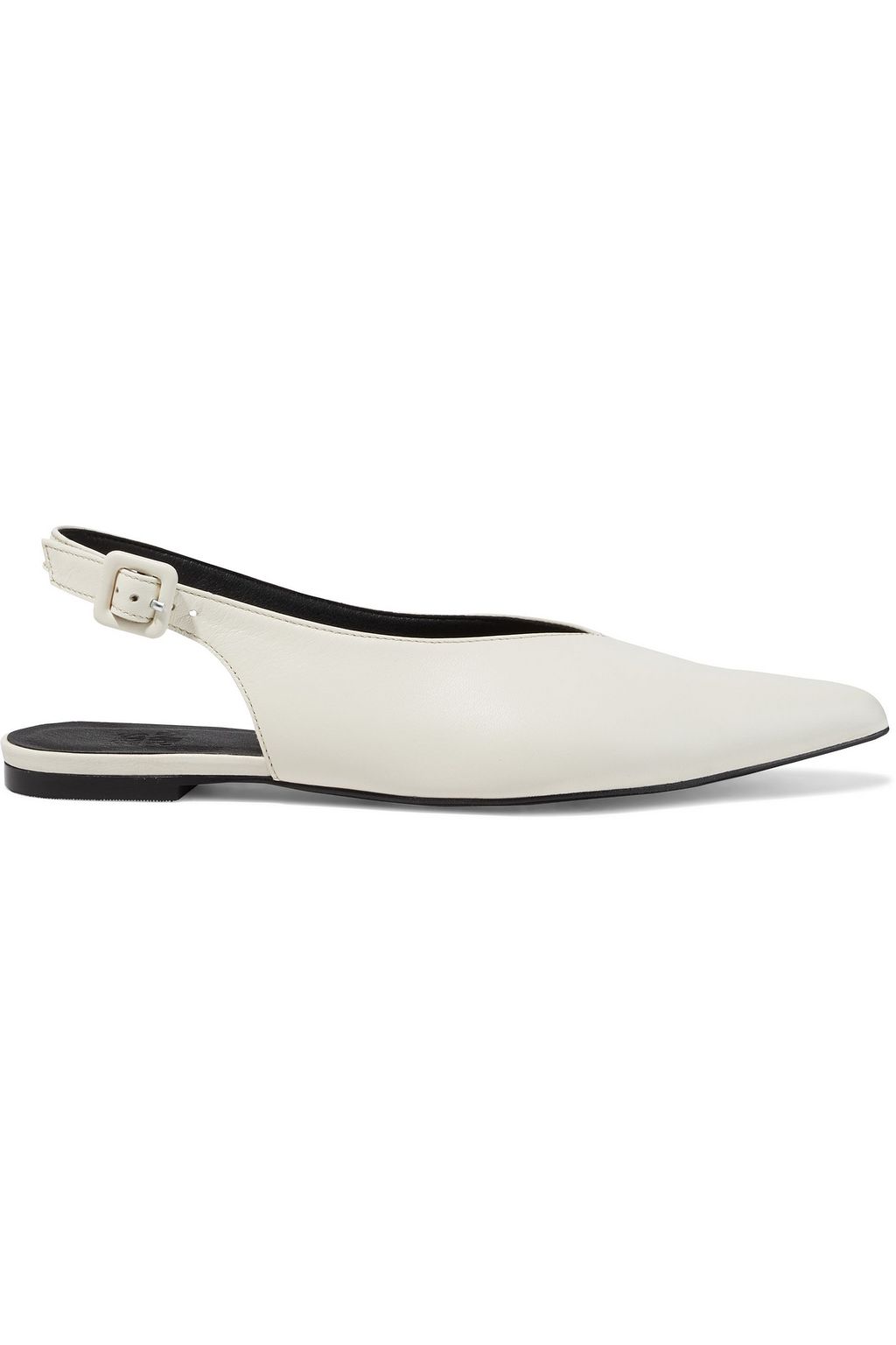 slingback flats white