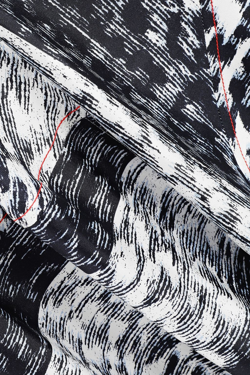 VICTORIA BECKHAM Printed silk-twill midi skirt