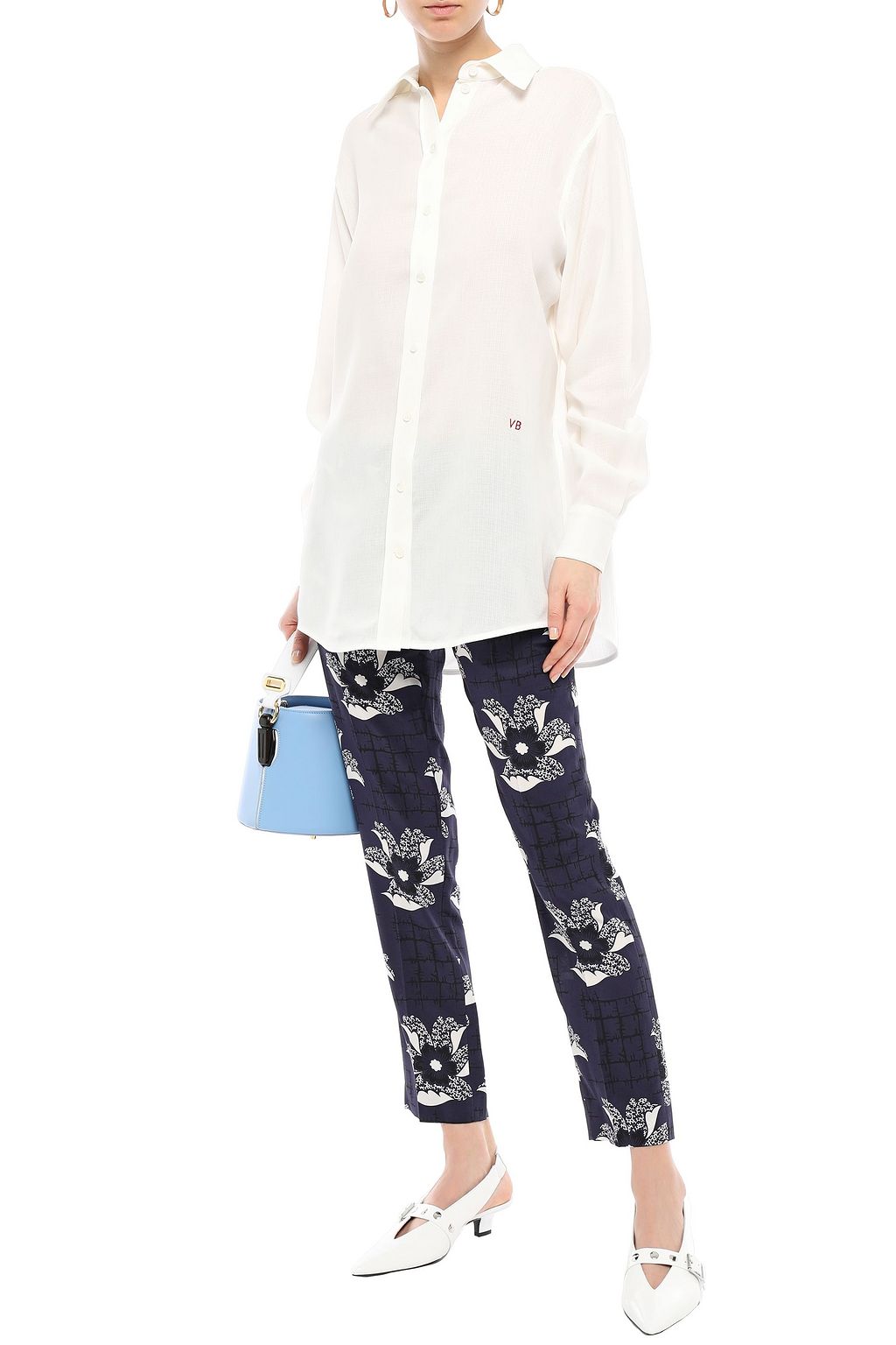 VICTORIA BECKHAM Cutout woven shirt