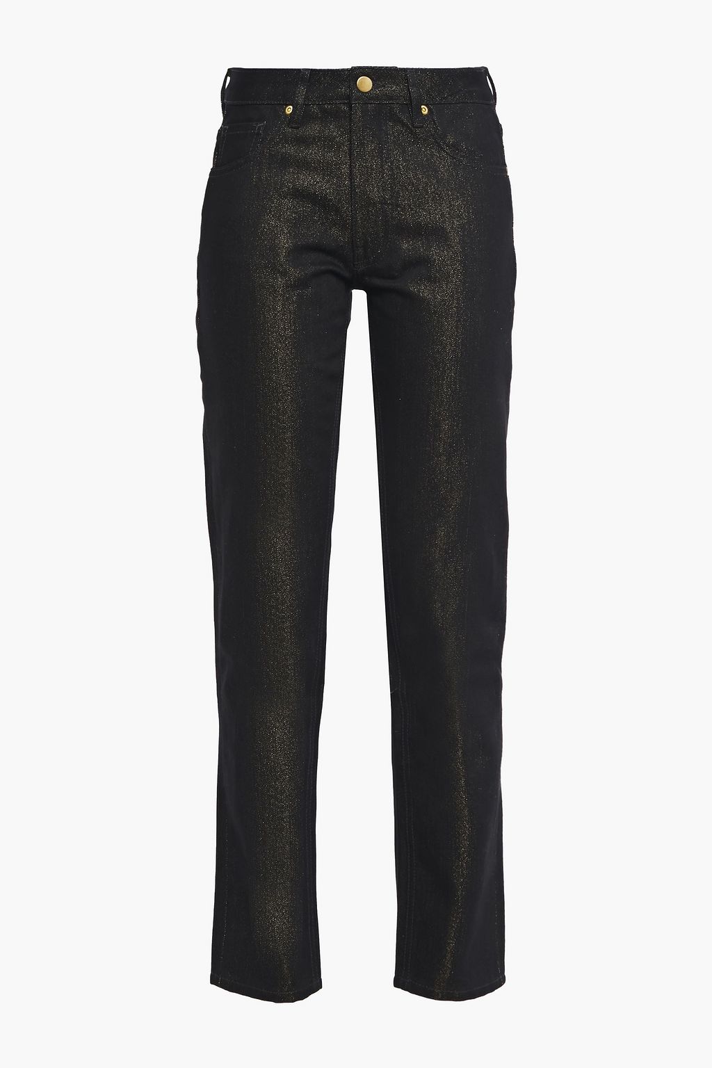 black metallic jeans