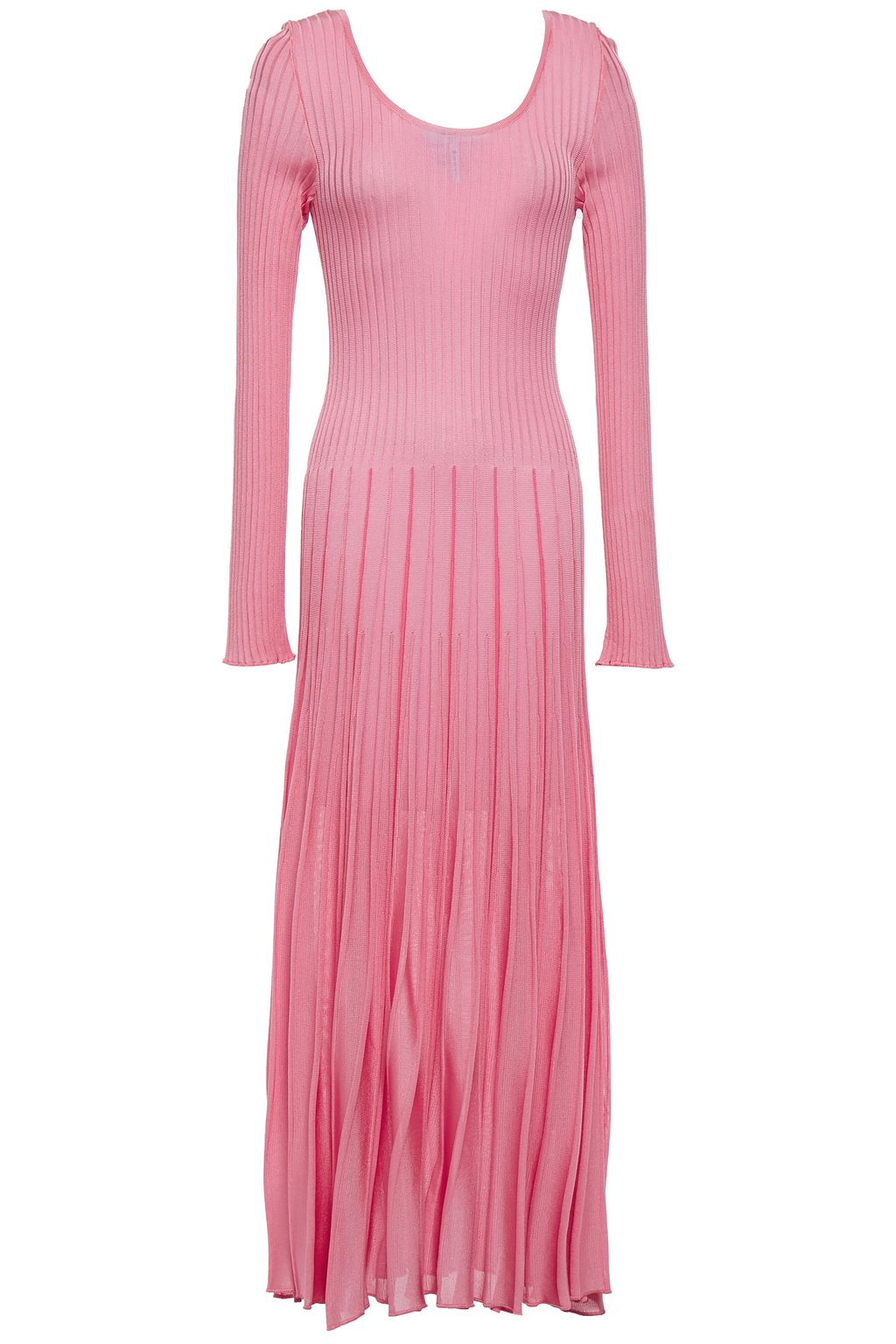 pink ribbed maxi dress