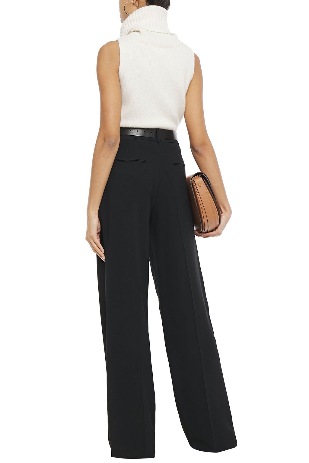 VICTORIA BECKHAM Cutout cady wide-leg pants
