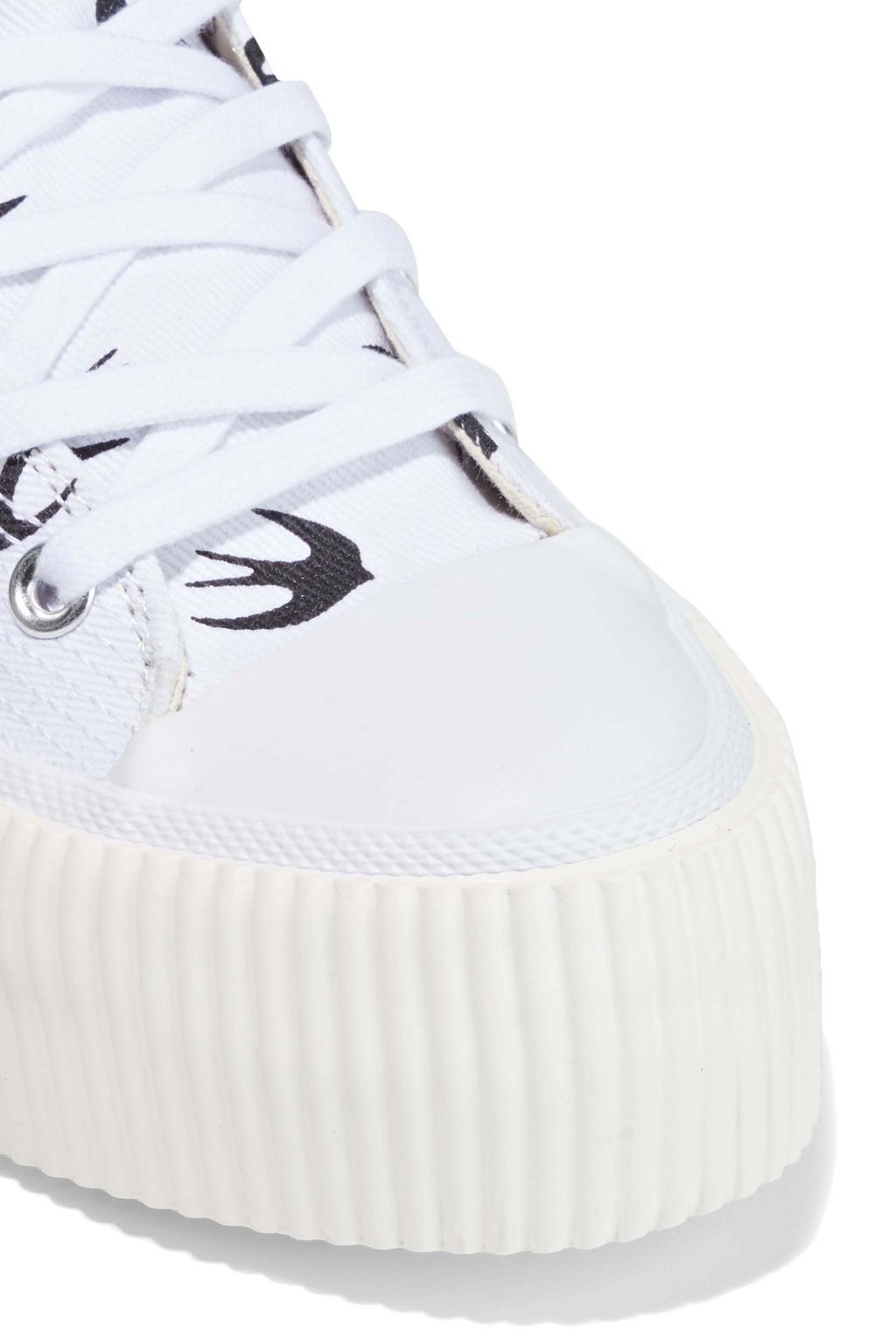 MCQ ALEXANDER MCQUEEN Plimsoll printed twill platform high-top sneakers