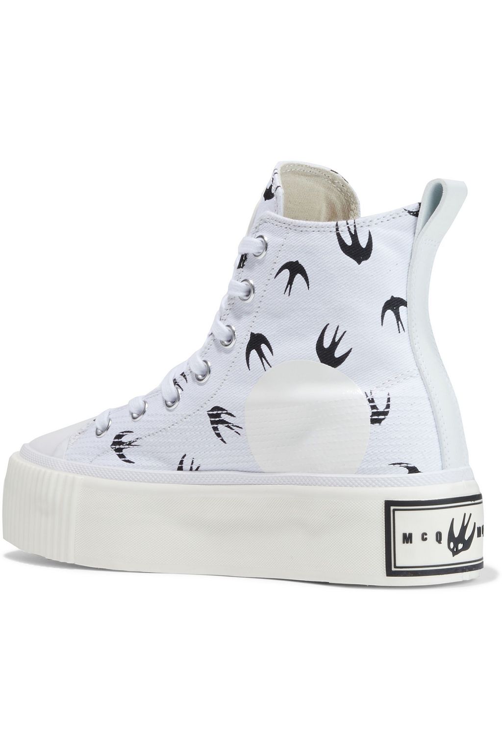 MCQ ALEXANDER MCQUEEN Plimsoll printed twill platform high-top sneakers
