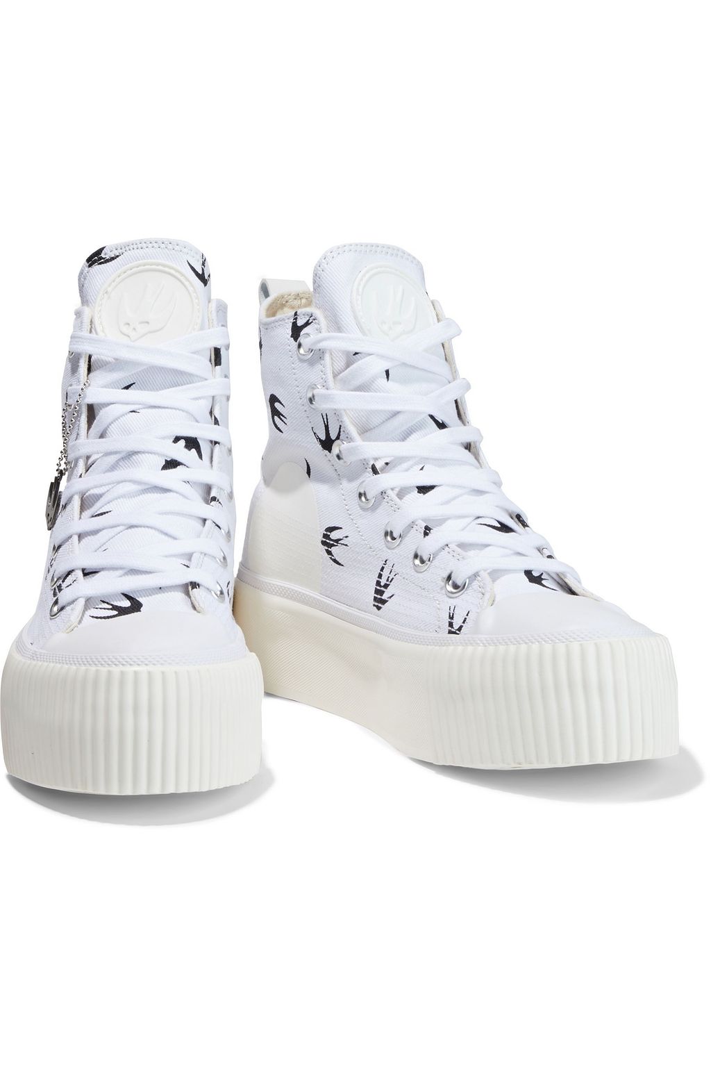 MCQ ALEXANDER MCQUEEN Plimsoll printed twill platform high-top sneakers