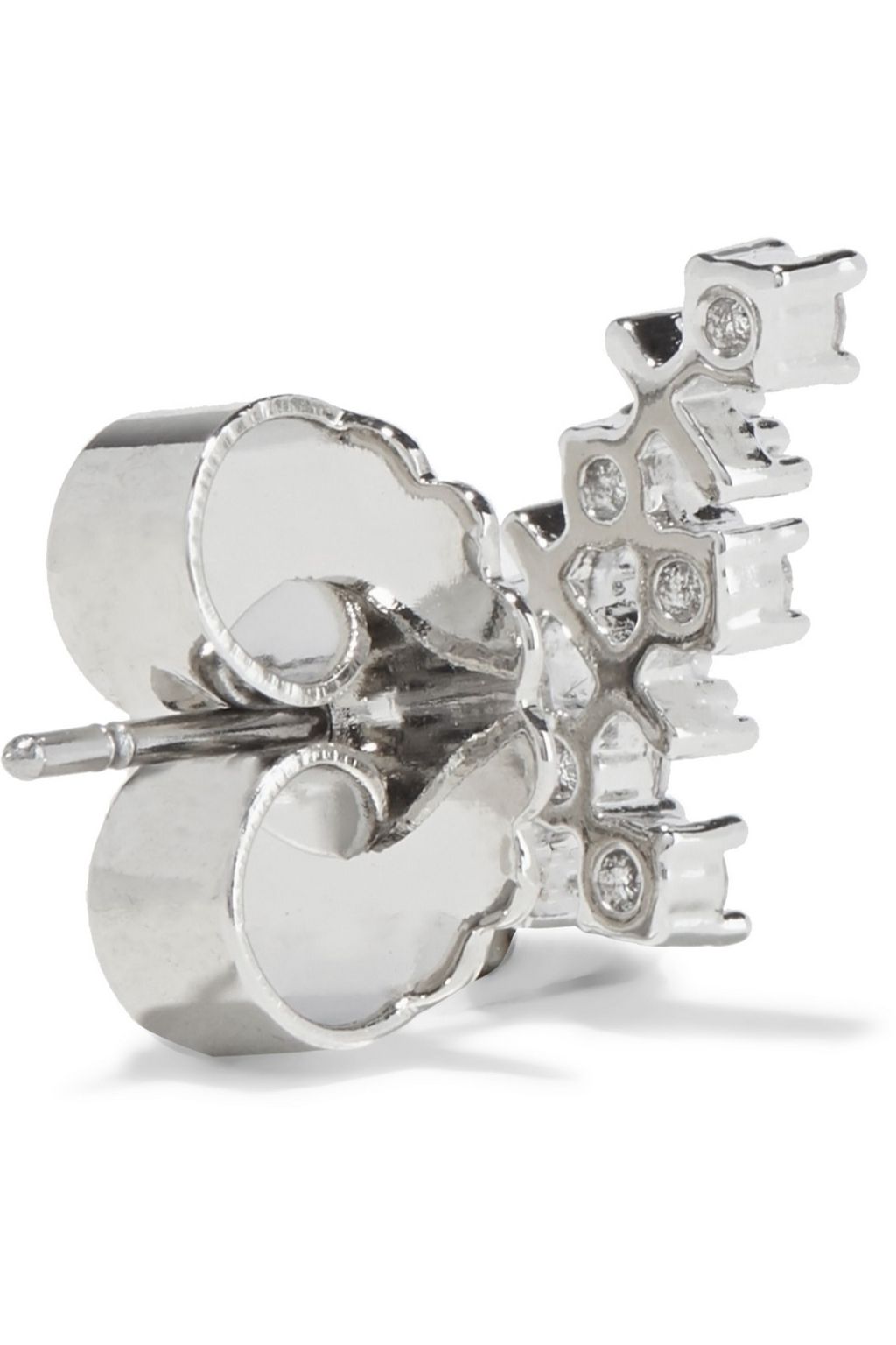 CZ BY KENNETH JAY LANE Rhodium-plated crystal earrings