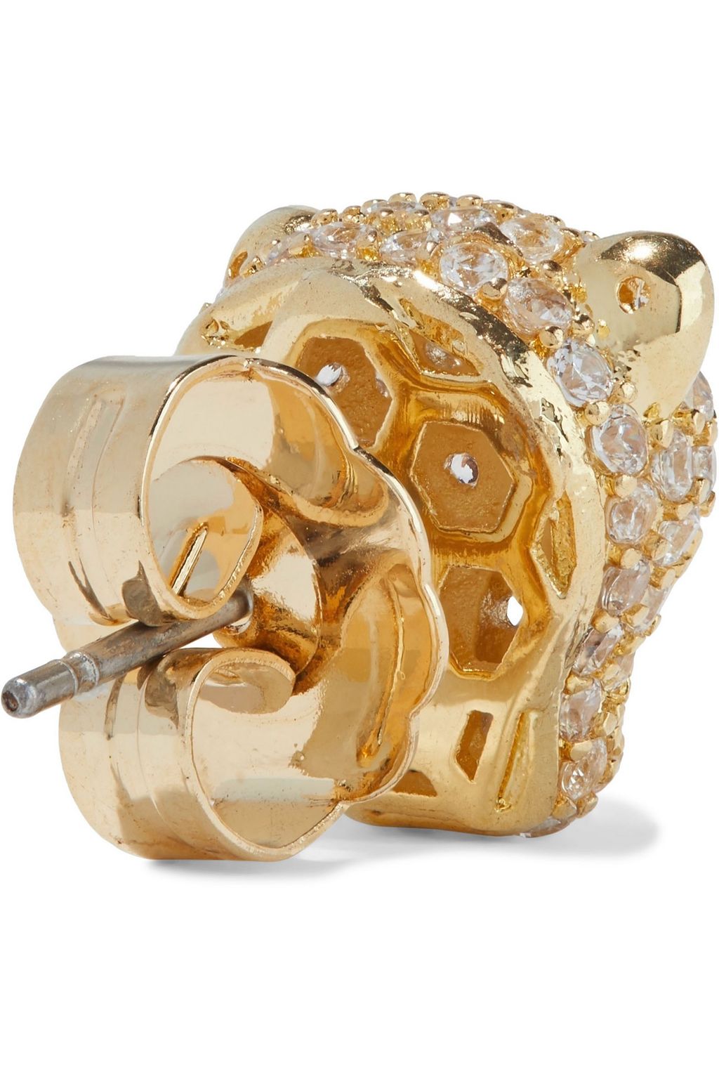 CZ BY KENNETH JAY LANE 14-karat gold-plated crystal earrings