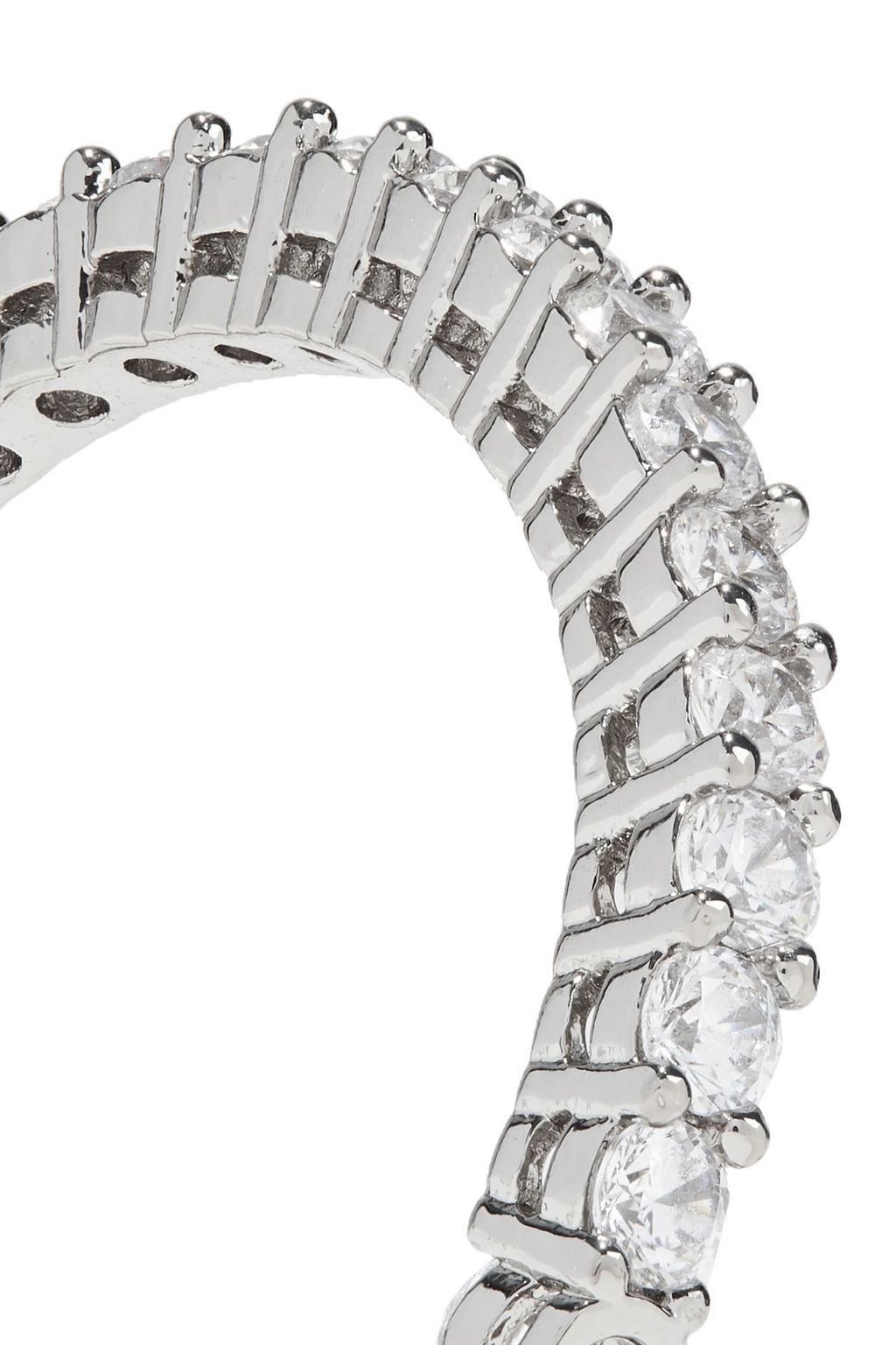CZ BY KENNETH JAY LANE 14-karat gold-plated crystal hoop earrings