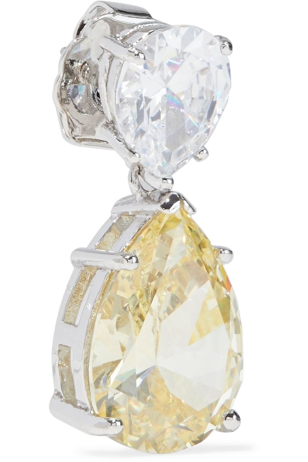 CZ BY KENNETH JAY LANE Silver-tone crystal earrings