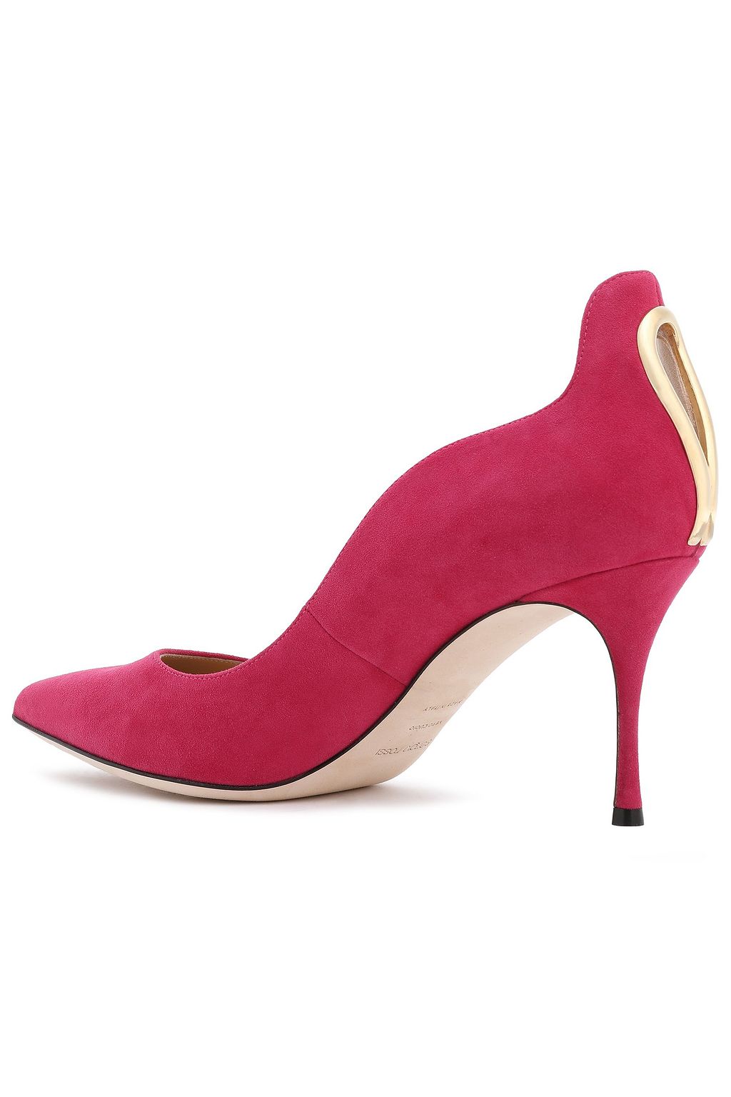 SERGIO ROSSI Cutout suede pumps