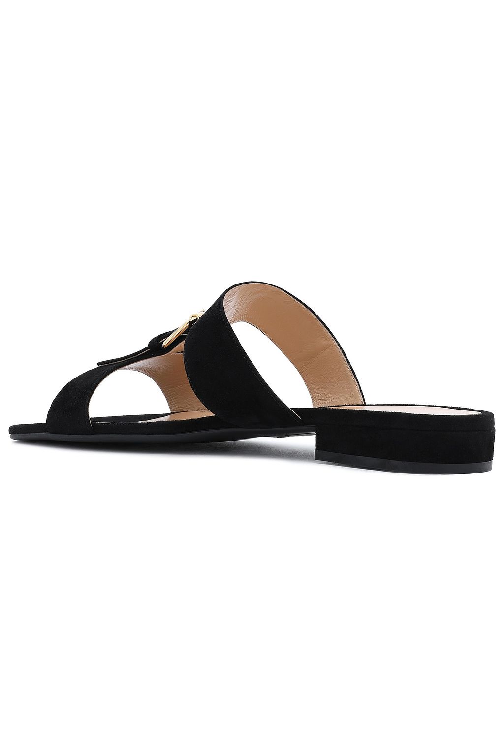 SERGIO ROSSI Buckle-detailed suede sandals
