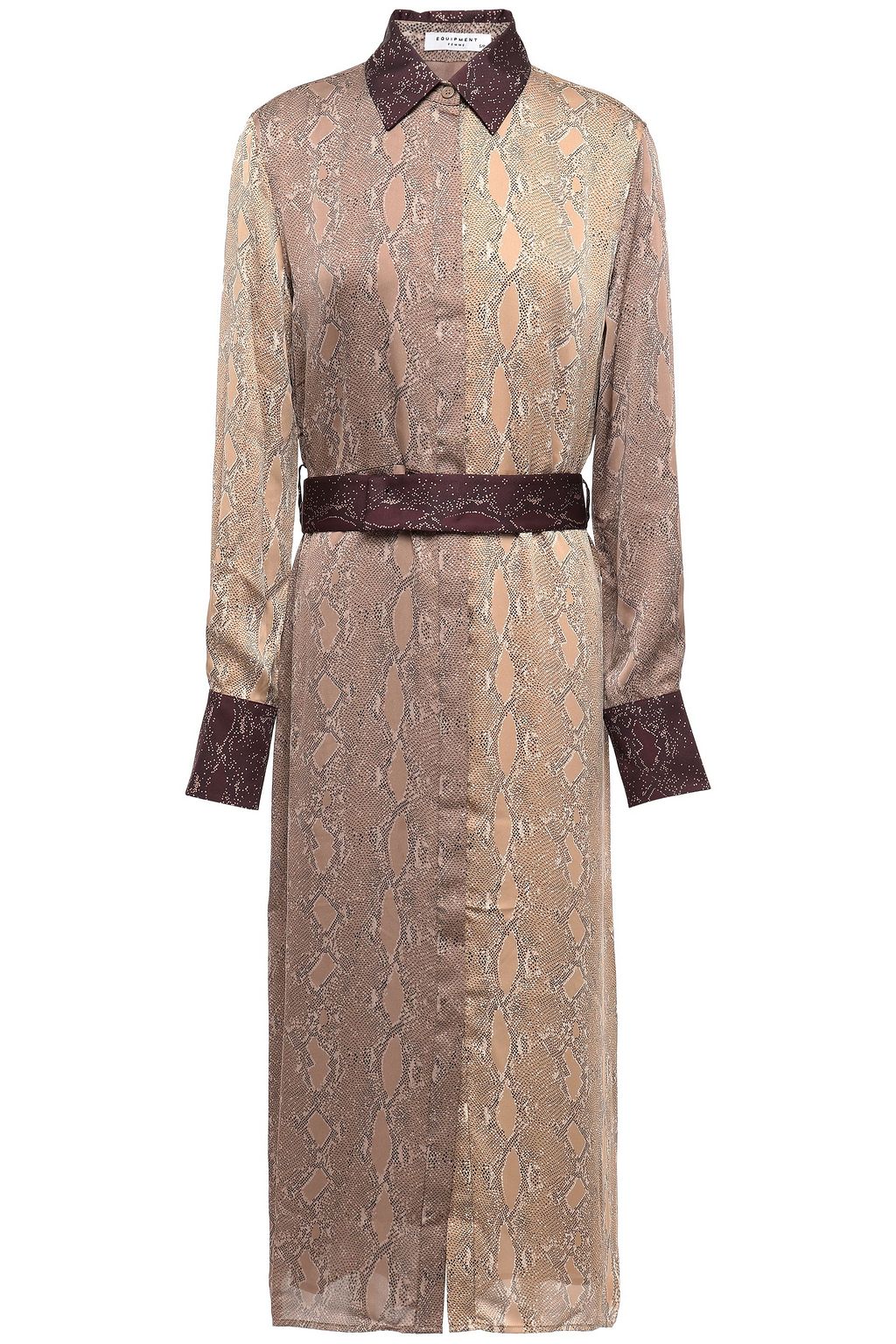 snake print satin dress
