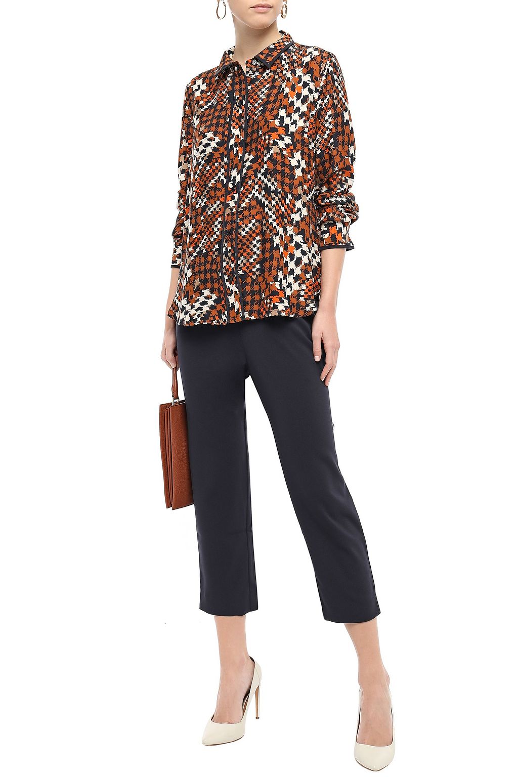 EQUIPMENT Charlyne cropped crepe tapered pants