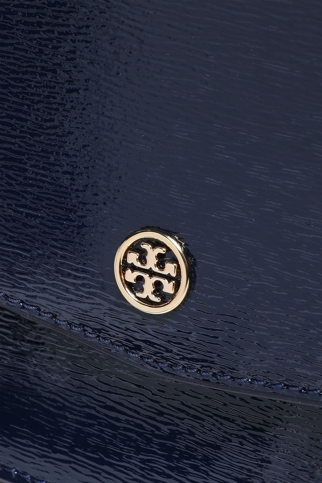 TORY BURCH Cracked patent-leather shoulder bag