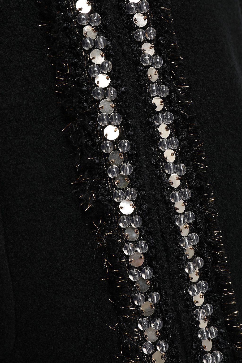 TORY BURCH Embellished wool and cotton-blend bouclé jacket