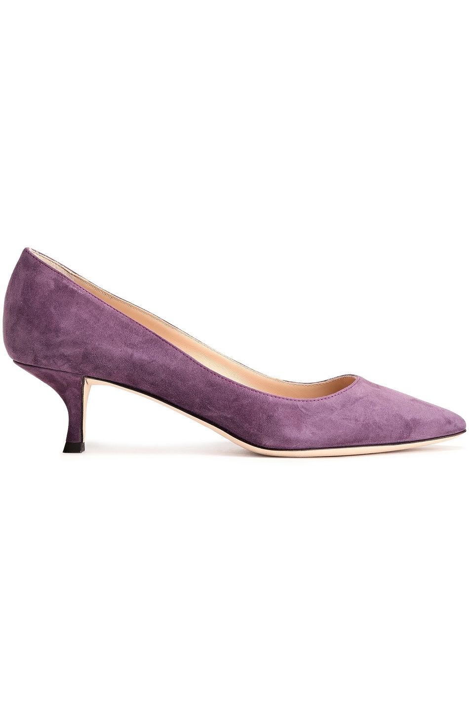 mauve suede pumps