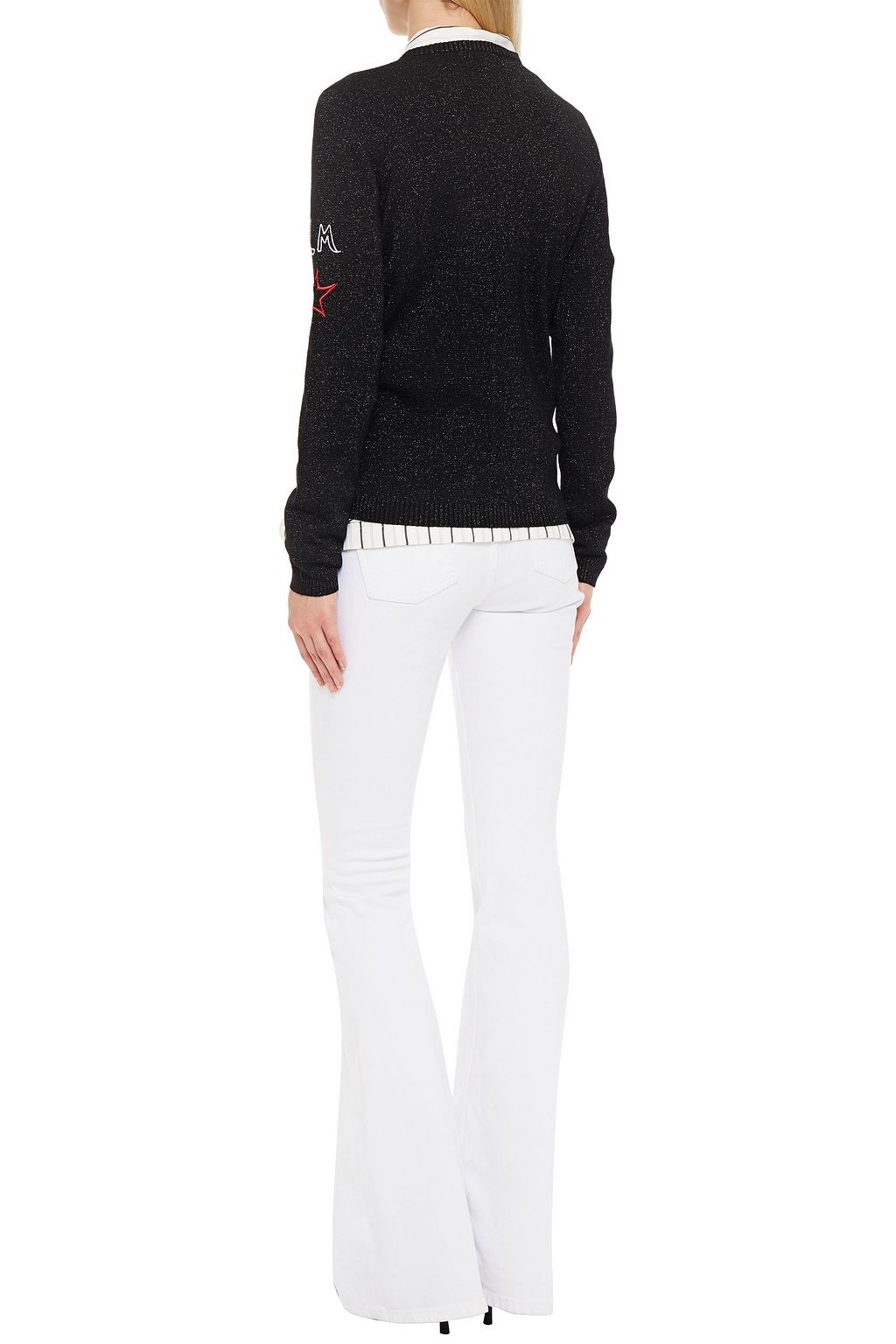 BELLA FREUD Embroidered metallic wool-blend sweater