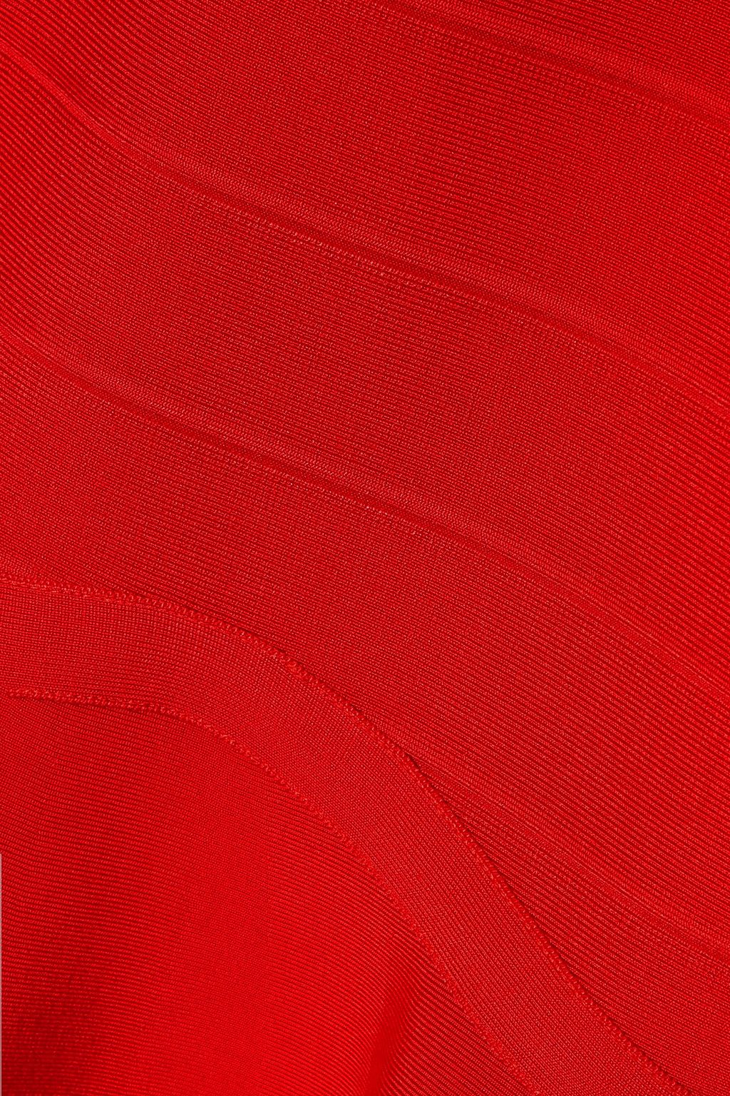 HERVÉ LÉGER Fluted cutout bandage dress