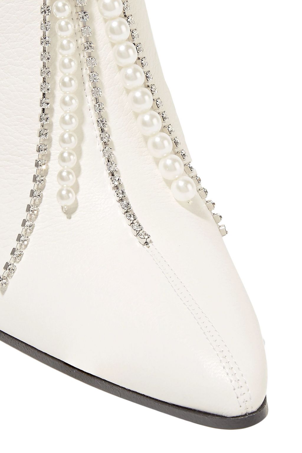 MAGDA BUTRYM Embellished textured-leather ankle boots