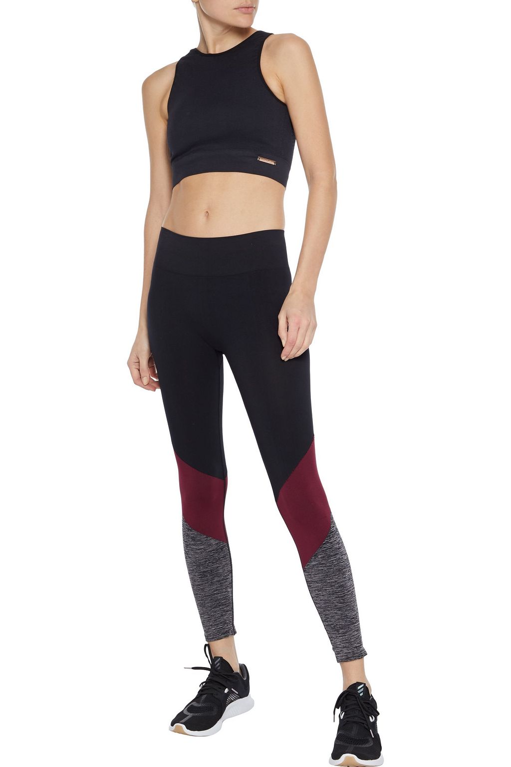 PEPPER & MAYNE Saskia mesh-trimmed ribbed stretch-jersey sports bra