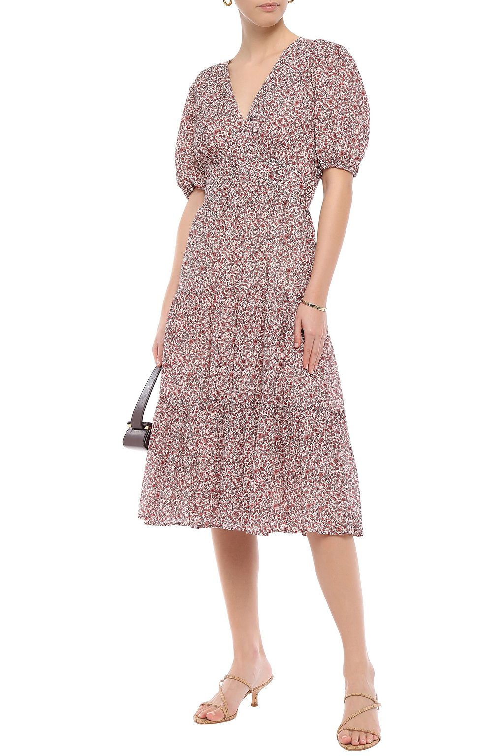 tory burch printed cotton silk dress
