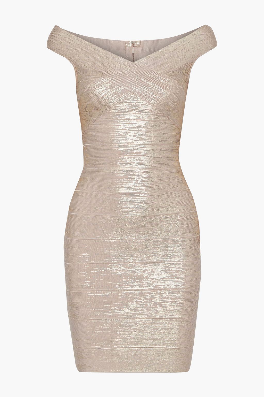 herve leger gold dress